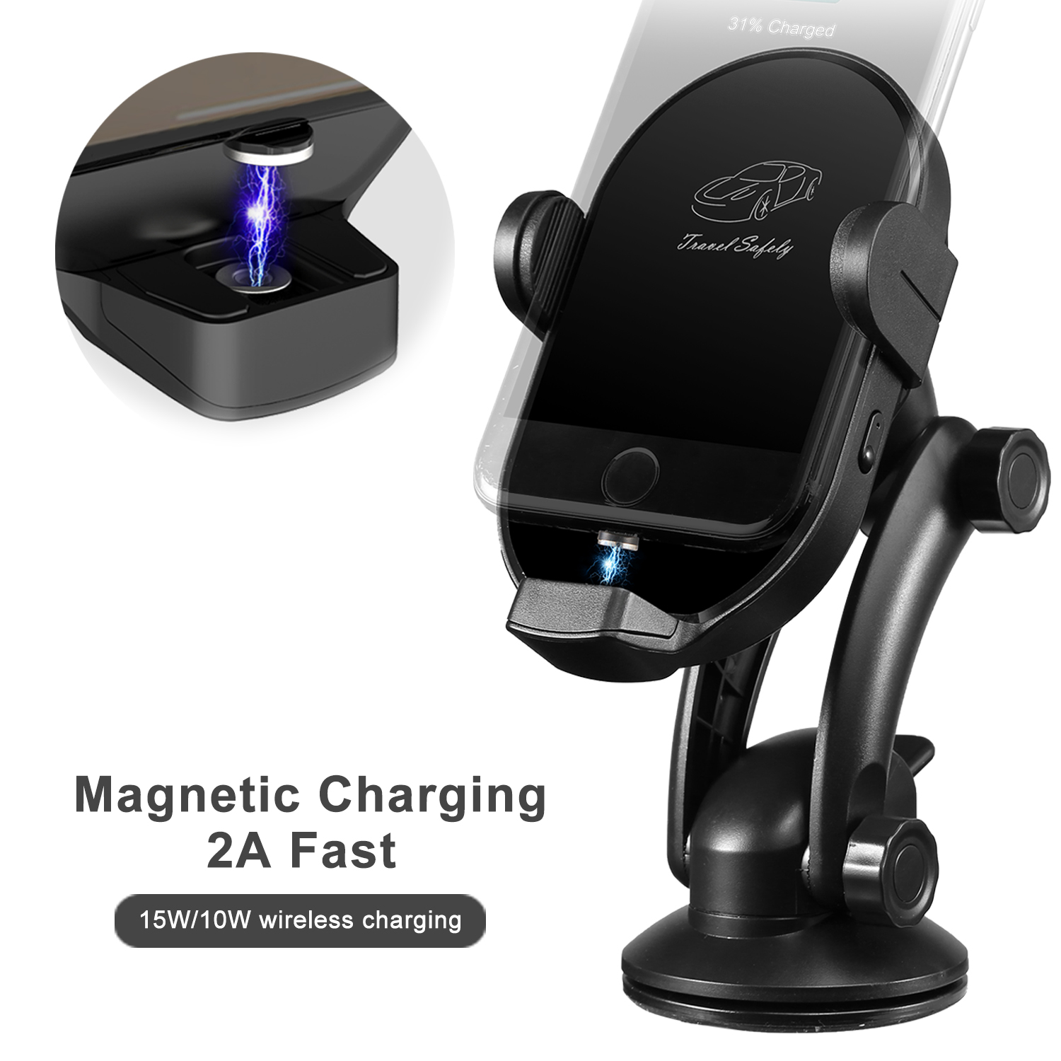 excluding Headphones SHENEN 【2020 Upgraded】 Wireless Car Charger 3 in 1 10W Auto-Clamping Qi Fast Charging Car Mount Charger Air Vent Phone Holder for All Smartphones and Original TWS Headphones