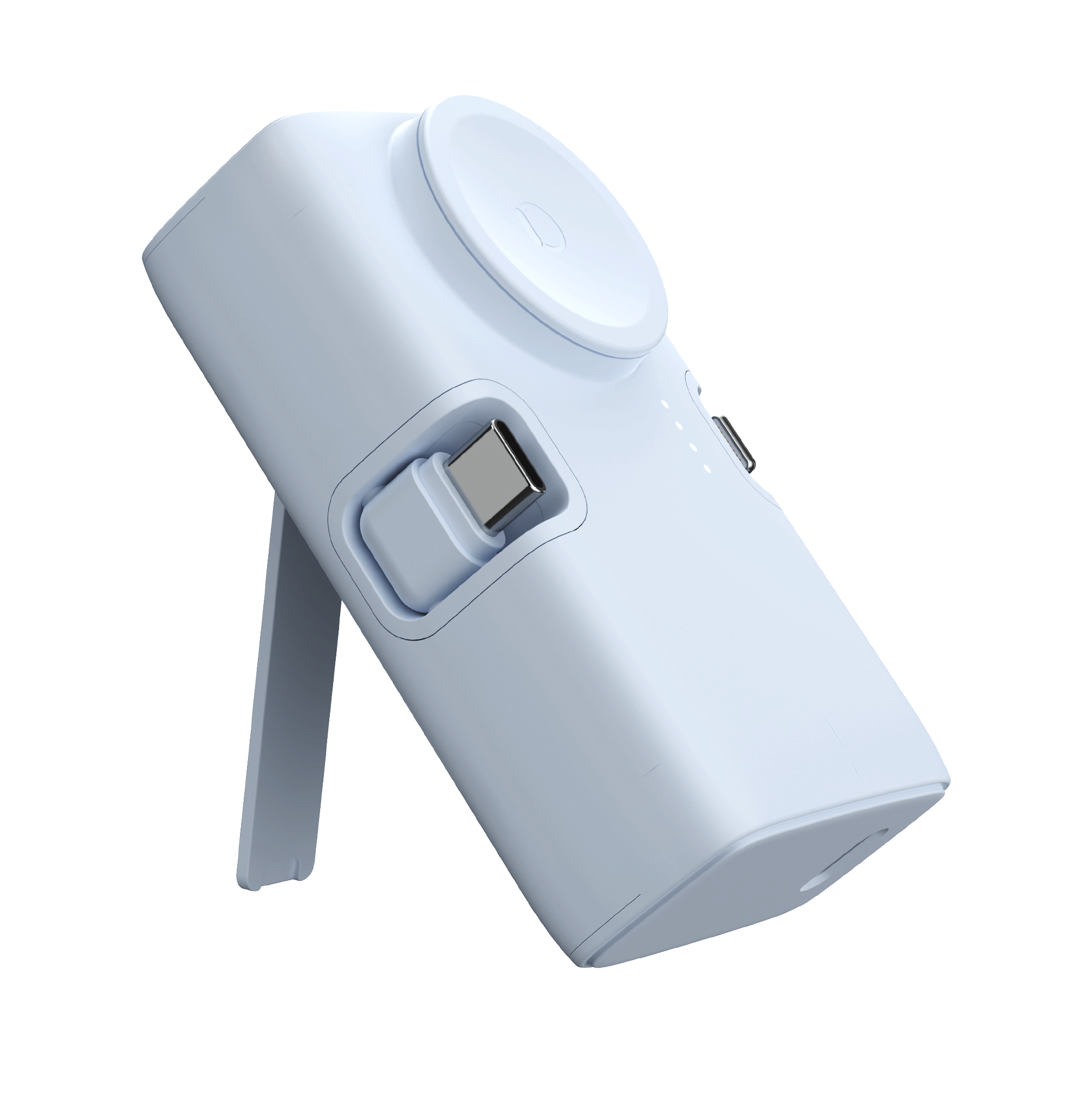 A03# 4500mAh portable fast-charging power bank, with built-in Type -C and Lightning and also supports Apple Watch charging.