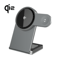 Q09# Foldable Magnetic Wireless Charging Station with Built-in Cooling Fan | Qi Fast Charging